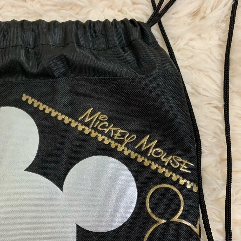 Disney Mickey Mouse Black Gold Silver Backpack